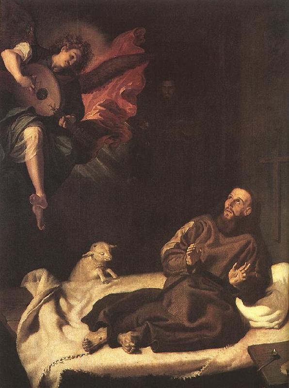 RIBALTA, Francisco St Francis Comforted by an Angel oil painting image